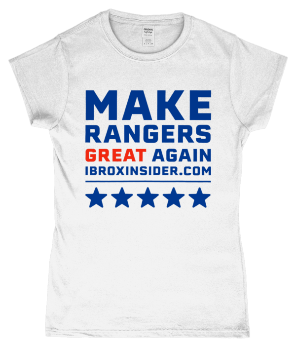Make Rangers Great Again White Ladies Fit T-Shirt